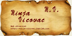 Minja Vićovac vizit kartica